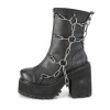 Assault Chained Block Heel Womens Combat Boots