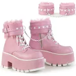 Ashes Pink Hobble Boots with Removable Ankle Cuffs