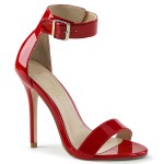 Amuse Red High Heel Ankle Strap Sandal